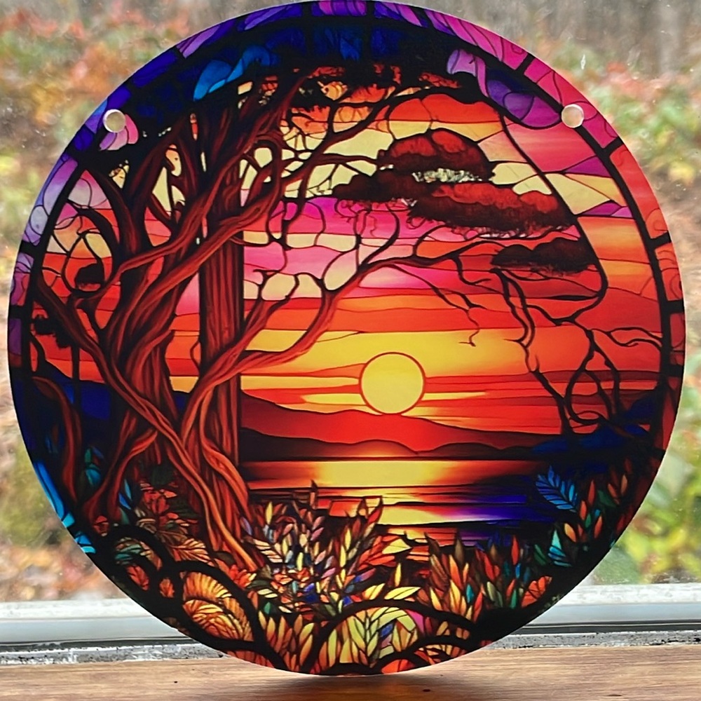 Decorative Suncatcher Sunrise Colourful Window Decor 6”